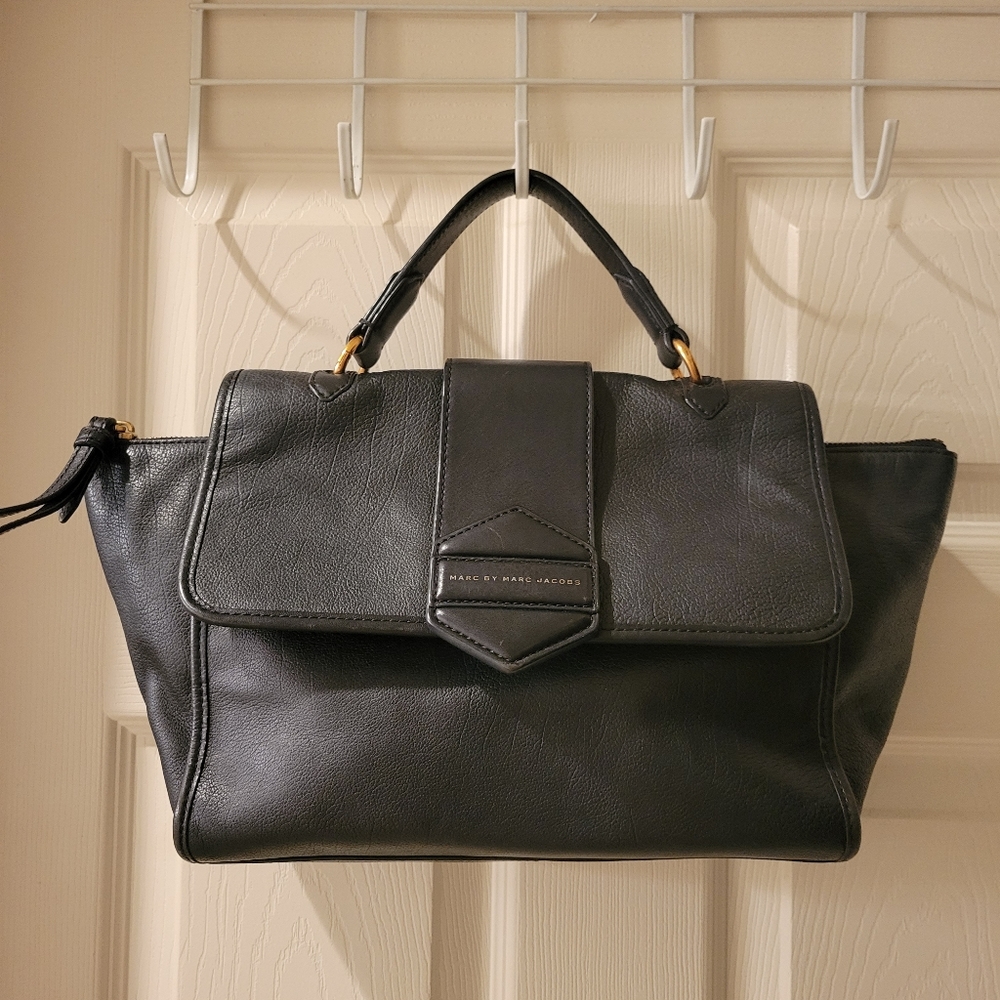 Marc Jacobs large leather structured  carry all Satchel 👌